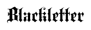 Blackletter font