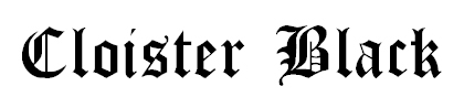 Cloister Black font