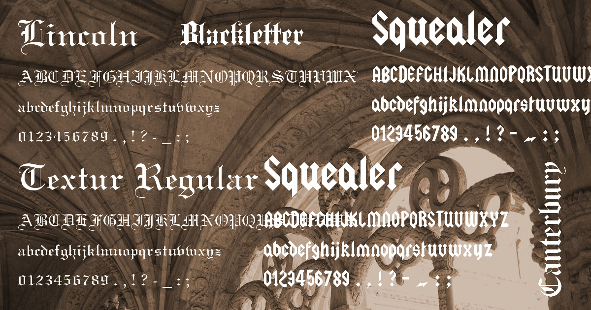 Ingyenesen letölthető gótikus betűtípusok