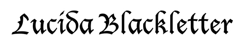 Lucida Blackletter font