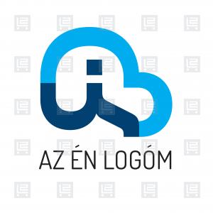 Startup vállalkozás Bi monogram logó - Kék