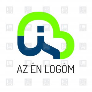 Startup vállalkozás Bi monogram logó - Zöld
