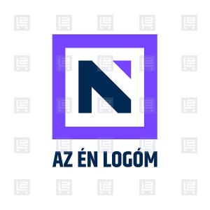 N betűtípus út szimbólum logó - Lila