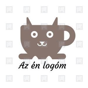 Kávéház kávé zoo macska logó - Szürke