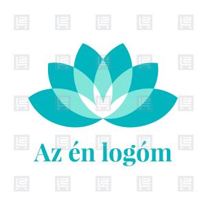 Lótuszvirág buddhizmus tibeti webshop logó - Kék