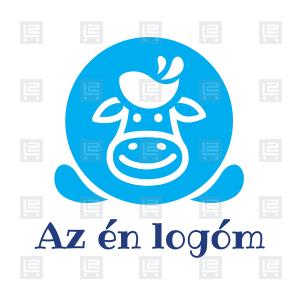 Bio kézműves tejtermékek sajtok tehéntej kakaó logó - Kék