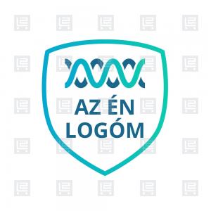 Víruskutatás laboratórium egészségügyi teszt DNS logó - Kék