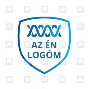 Víruskutatás laboratórium egészségügyi teszt DNS logó - Kék