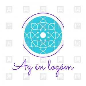 Mandala hímzés kézműves webáruház bolt logó - Kék