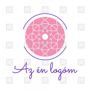 Mandala hímzés kézműves webáruház bolt logó - Rózsaszín