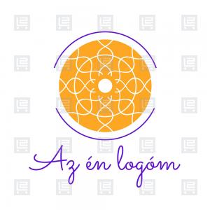 Mandala hímzés kézműves webáruház bolt logó - Narancssárga