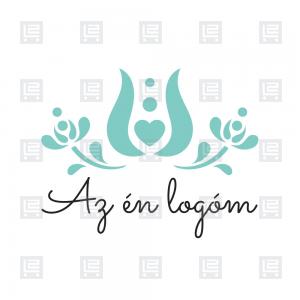 Gépi hímzés emblémázás magyar motívum tulipán logó - Zöld