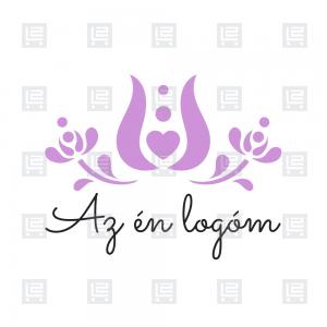 Gépi hímzés emblémázás magyar motívum tulipán logó - Lila