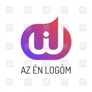 W monogram modern betű logó  - Sokszínű