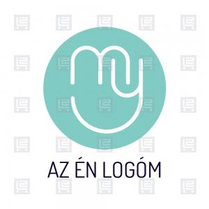 MY monogram kezdőbetű tipográfia logó - Kék