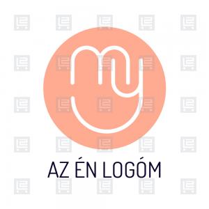 MY monogram kezdőbetű tipográfia logó - Narancssárga