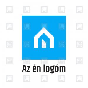 Mobilház könnyűszerkezetes készház, gyorsház kivitelezés logó - Kék