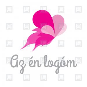 Lepke pillangó szárnyak szabadság logó - Rózsaszín