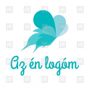 Lepke pillangó szárnyak szabadság logó - Kék