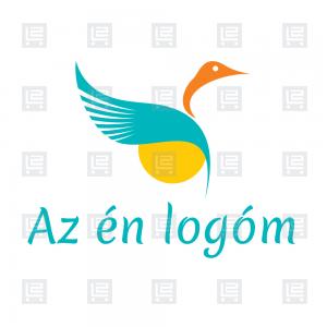 Hattyú madár naplemente logó - Sokszínű