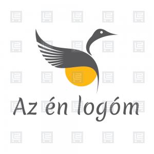 Hattyú madár naplemente logó - Sokszínű