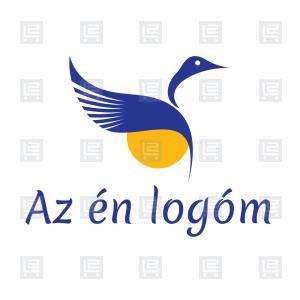 Hattyú madár naplemente logó - Sokszínű