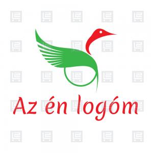 Hattyú madár naplemente logó - Sokszínű