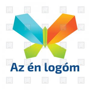 Modern lepke pillangó logó - Sokszínű