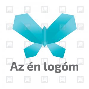 Modern lepke pillangó logó - Kék