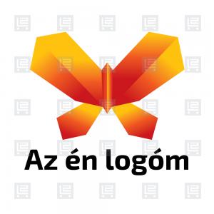 Modern lepke pillangó logó - Narancssárga