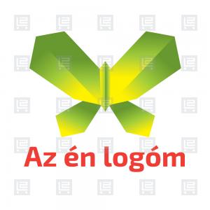 Modern lepke pillangó logó - Zöld