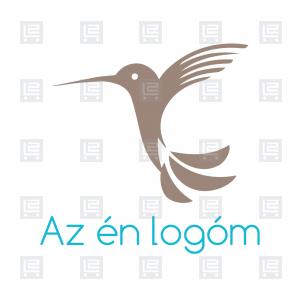 Repülő kolibri kismadár logó - Barna