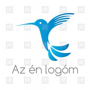 Repülő kolibri kismadár logó - Kék