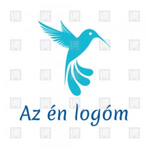 Kolibri madár logó - Kék