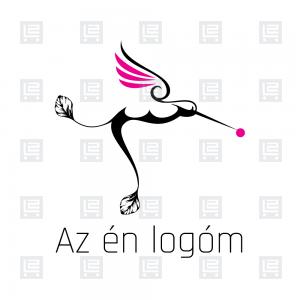 Kolibri madár modern logó - Fekete