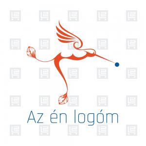 Kolibri madár modern logó - Narancssárga