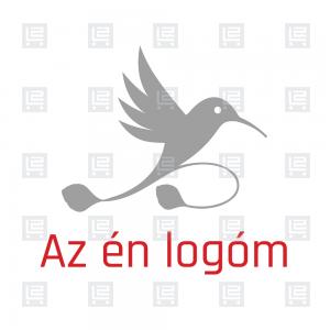 Repülő kolibri madár modern logó - Ezüst