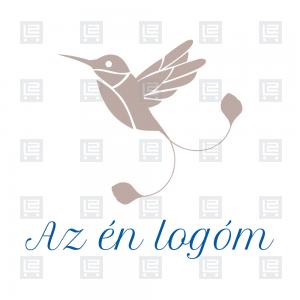 Mozaik kolibri madár logó - Barna