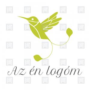 Mozaik kolibri madár logó - Zöld
