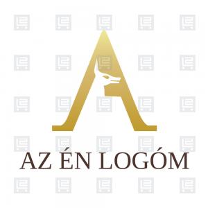 Egyiptom Anubisz isten A betű monogram logó - Arany