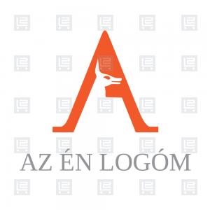 Egyiptom Anubisz isten A betű monogram logó - Narancssárga