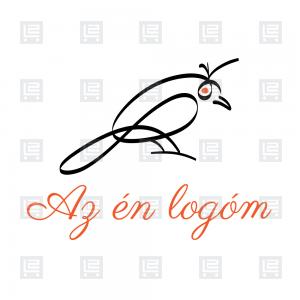 Veréb madár logó - Fekete