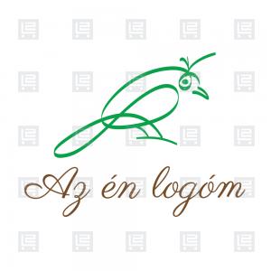 Veréb madár logó - Zöld