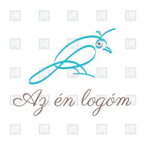 Veréb madár logó - Kék