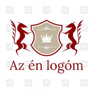 Lovas címer korona pajzs forma logó - Sokszínű