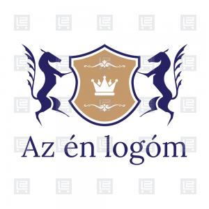 Lovas címer korona pajzs forma logó - Sokszínű