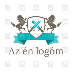 Lovas címer kard pajzs logó - Sokszínű