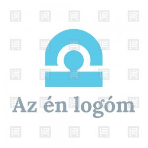 Híd kapu forma omega Ω jel logó - Kék