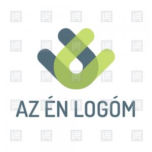 Modern U betűlogó csepp logó - Zöld