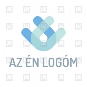 Modern U betűlogó csepp logó - Kék